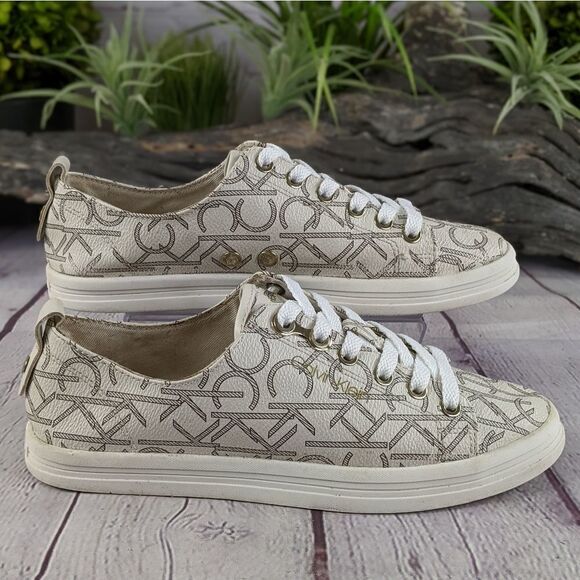 Calvin Klein® Michaela Signature Logo Sneakers - Picture 3 of 9